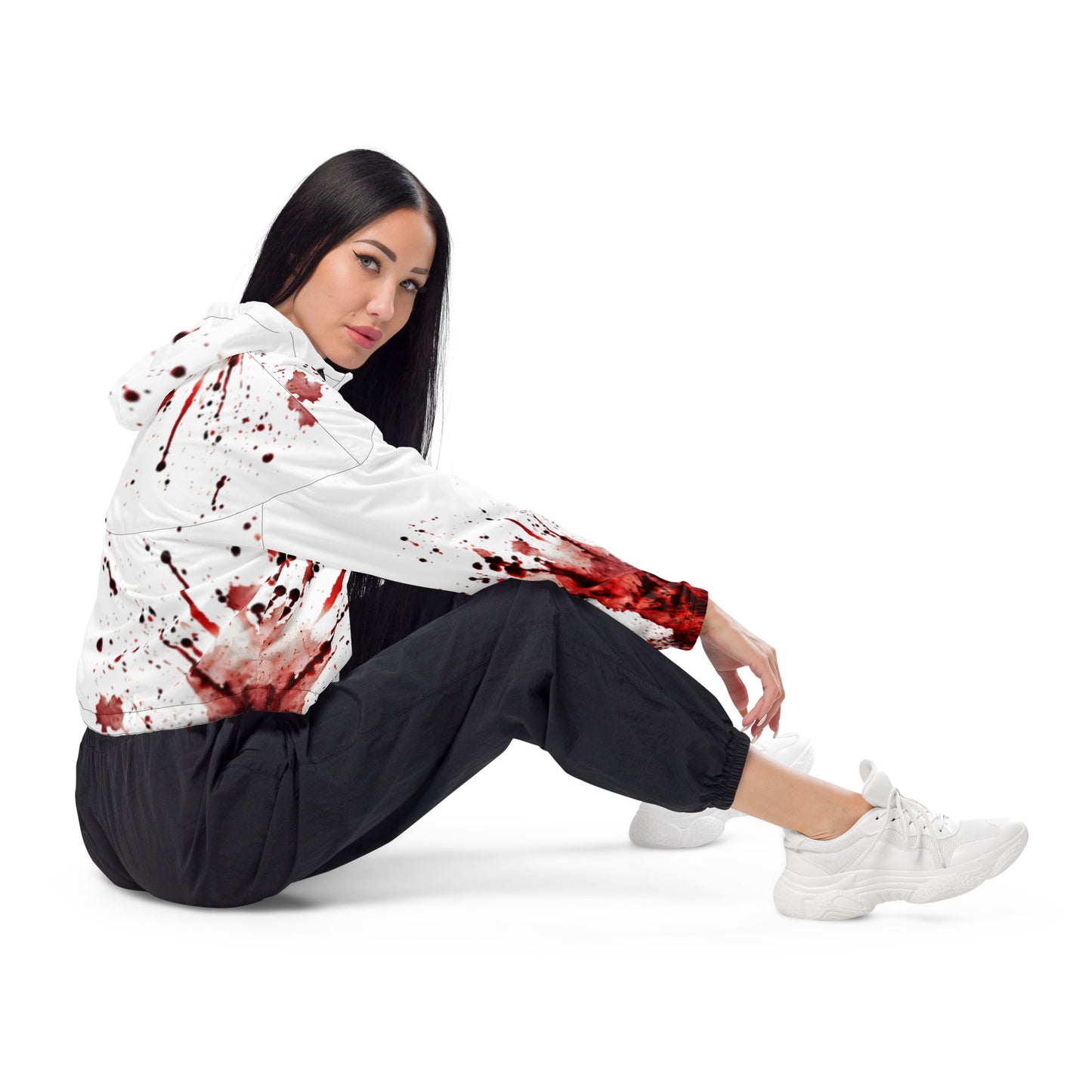 Ripper - Splatter Stain Women’s Cropped Windbreaker