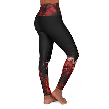 Ripper - Splatter Stain Dark High Waisted Yoga Leggings