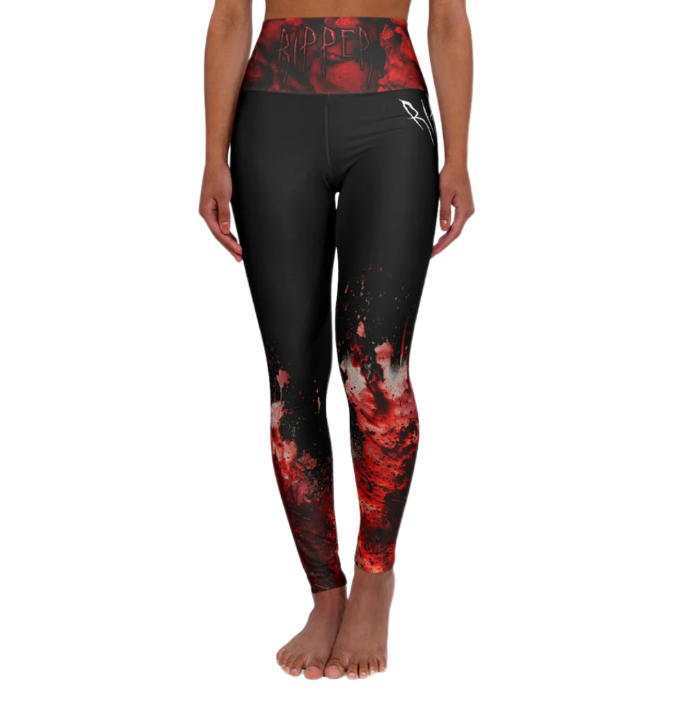 Ripper - Splatter Stain Dark High Waisted Yoga Leggings