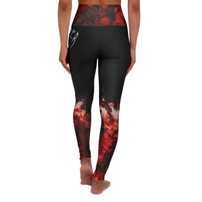 Ripper - Splatter Stain Dark High Waisted Yoga Leggings